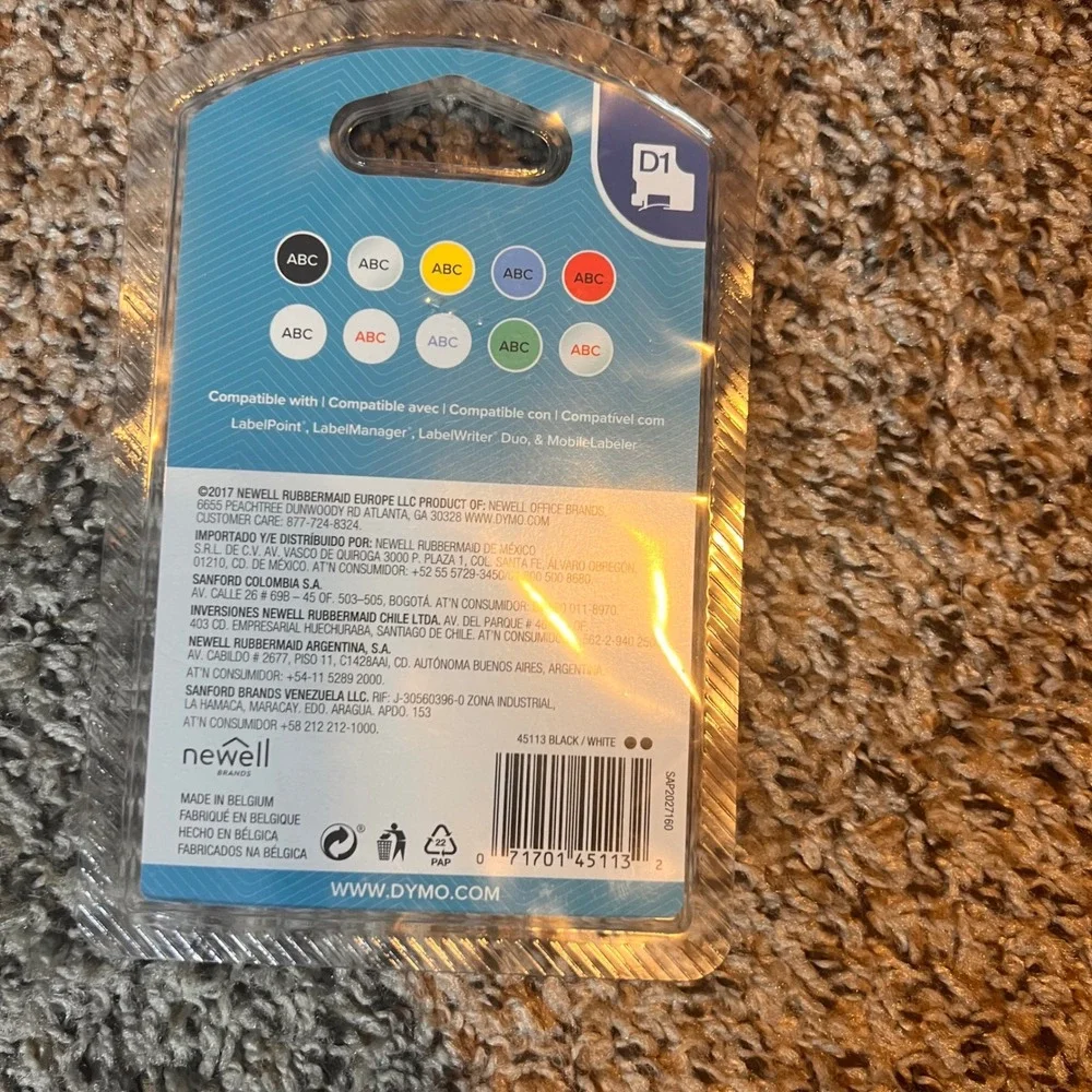DYMO‎ Standard Label Tape 1/2 in x 23 ft Black on White Label Maker